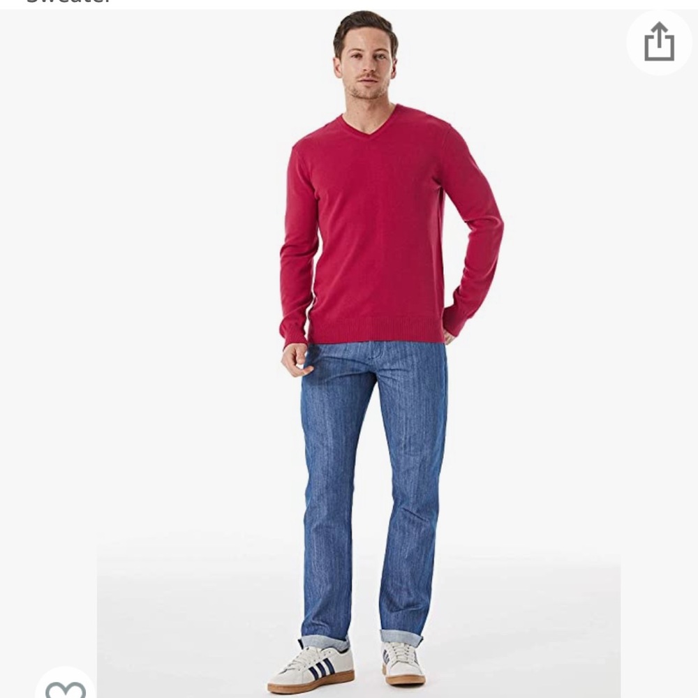 Lello Men's Soft Organic Cotton V-Neck Lightweight Summer Sweater